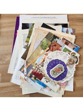 70 + Ephemera Lot Mixed Bundle Junk Journal Scrapbooking Paper over 70 pieces
